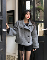 [wool 40%] スティンアルパカハイネックコート
