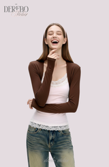 Pink chocolate mousse long-sleeve t-shirt