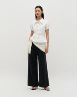 Pleated Wide Lounge Pants _ Black