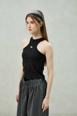 POPPY SLEEVELESS TOP / BLACK