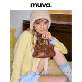 muva. シャーリング ミニ ハンドバッグ