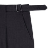 DOUBLE BUCLE SLACKS WIDE PANTS