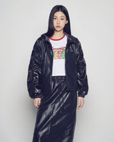 26SS WOMAN NYLON SHIRRING LONG SKIRT