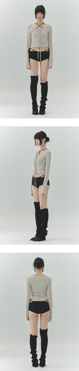 LOWER CARDIGAN beige