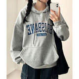 Juno Brisbane Embroidery Lettering Overfit Hoodie