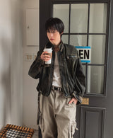 Motion Belted Balloon Denim Jacket