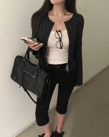 [MADE] Cloud, frill dot cardigan