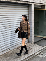 Clang wool striped cardigan