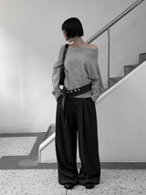 レノ ワンショルダー オフニット トップ