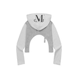 ROVENT METAL LOGO BOLERO HOOD ZIP-UP (2Color)