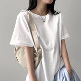 ローズベーシックプレインショートスリーブTシャツ