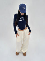 (UNISEX) DOUBLE-LINE STRING WIDE LOOSE-FIT FLEECE TRAINING PANTS - 6 COLOR