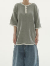 デイイングワッフルショートスリーブTシャツ -5C