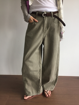 [SET]ミュート カーブドパンツ ＋ ベルト