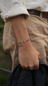 Positivity, double line bracelet_November Birthstone