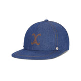 VA Curved Denim Stitch Detail 5Panel Ball Cap / Lightindigo