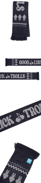 TROLLS JACQUARD KNIT MUFFLER - NAVY