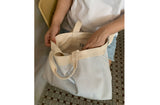 stripe reversible bag - picnic blue