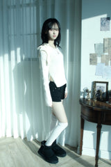 Soft Off-Shoulder Knitwear (2color)