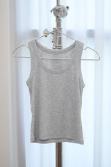 ベーシック リブ スリーブレス (Gray)
