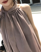 セイン シフォン ホルターブラウス (3 colors)