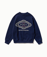 Lace Applique Sweatshirt - Navy