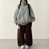Rosé Star Embroidered String Wide Pants