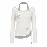Talia Star Shirring Layered T-shirt