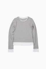 モダルツートーンレイヤード長袖Tシャツ