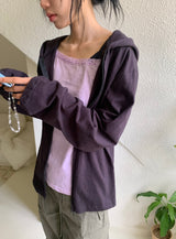 [unisex] Nevea Basic Slub Two-Way Hood Zip-Up