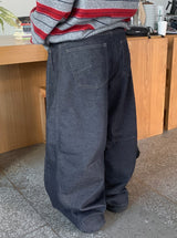 Pmu カーブド ローデニム バルーン ワイドパンツ