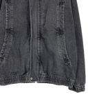denim curved pocket jumper