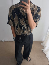 ASCLO Art Open Collar Short Sleeve Shirt (2color)