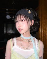 (2color) Rolling Flower Chiffon Scarf