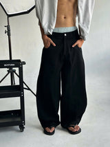 RIPOFFF Khaki Wideleg Pants