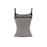 Freak Stripe Sleeveless Top [White]