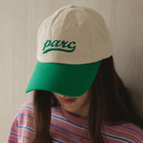 Parc カラーブロックボールキャップ_グリーン