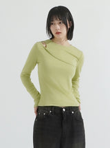 Curve slit ribbed top