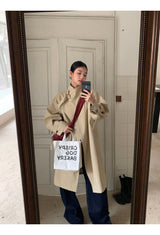 high-end wide long trench coat