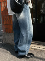 フィットバルーンワイドデニムパンツ