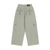CROSS POCKET CARGO PANTS (ASH KHAKI) F25ZD976
