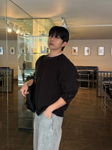 Lead button heavy knitwear