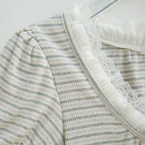 Rena Stripe Ribbon Tee