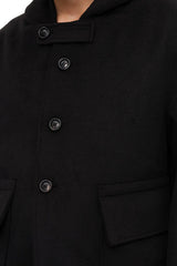 Relaxed Hooded Wool Jacket