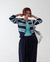 [UNISEX] リネン ピンタック バンディング ワイドパンツ
