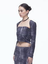 Denim Mesh Bolero (BK)