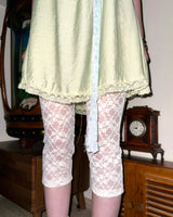 (2color) Floral Lace Sheer Leggings