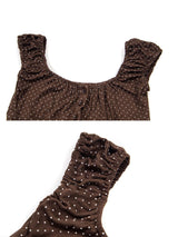 Mabel Dot Shirring Top