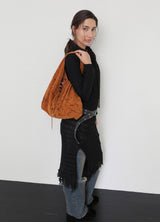 Jeanne Suede Shoulder Bag_Camel