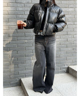 [F/W][CROP FIT] レザークロップパッド